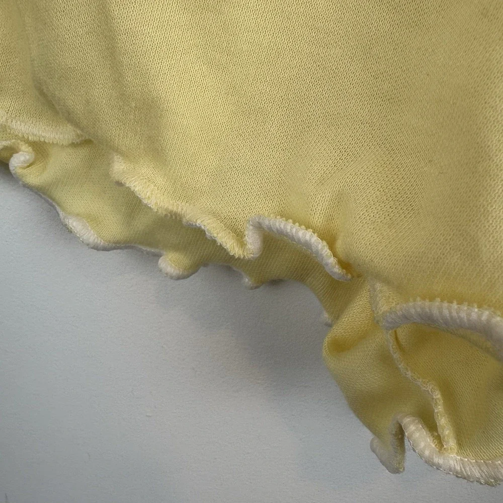 American Vintage‎ Butter Yellow Ruffle Made in USA Shorts Size M